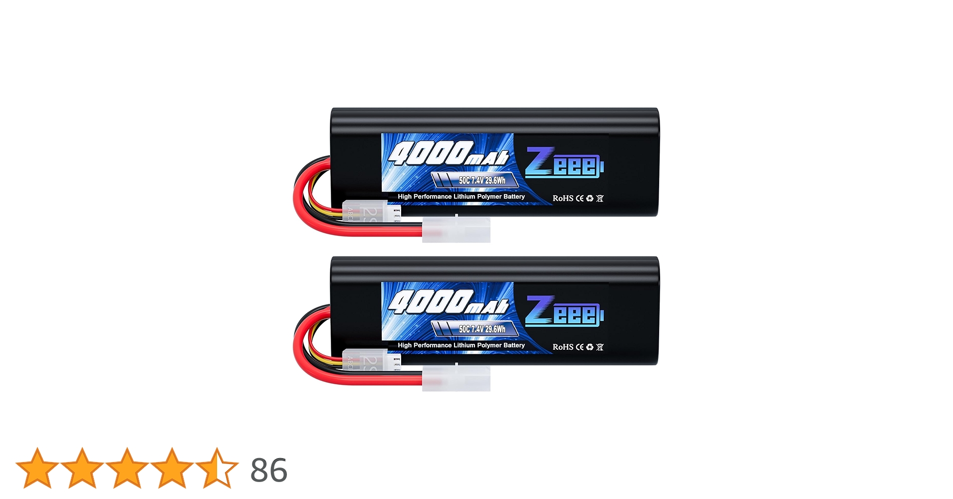 Amazon.co.jp: ゼエエ Zeee 2S リポバッテリー 4000mAh 7.4V 50C